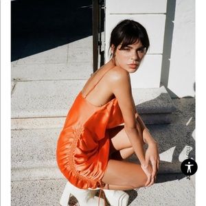 Zara DRAPED SATIN EFFECT DRESS